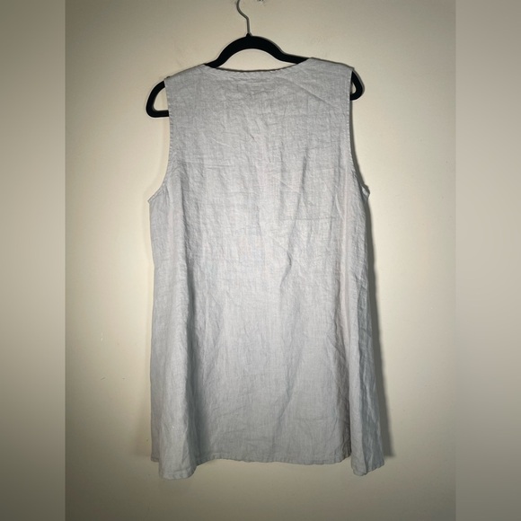 Flax By Jeanne Engelhart Linen Sleeveless Mini Dress Top Tank Sz S Lagenlook - Picture 12 of 15
